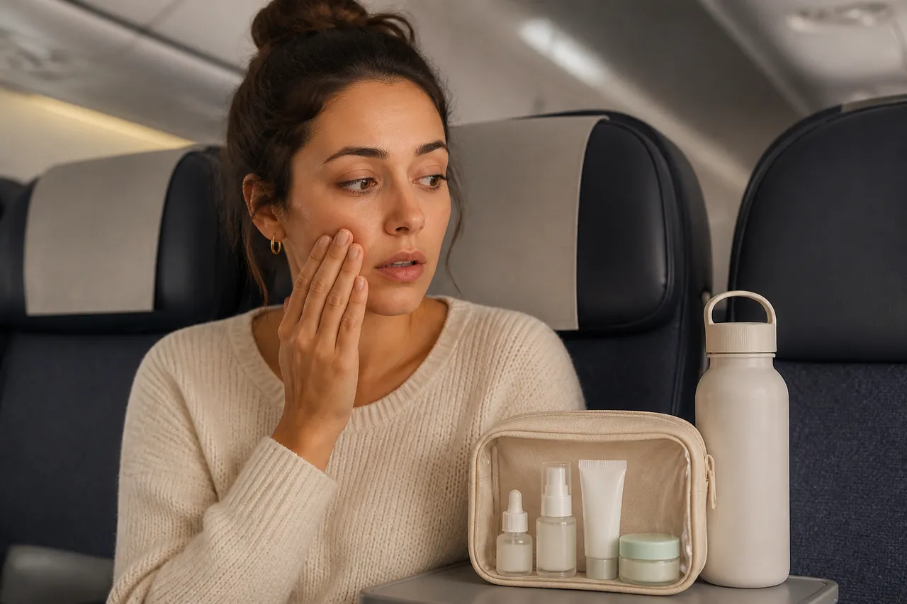 aerul recirculat din avion și efectele asupra pielii