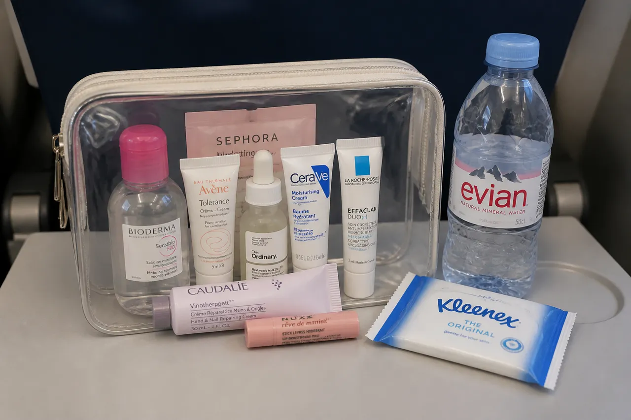 produse skincare utile în avion