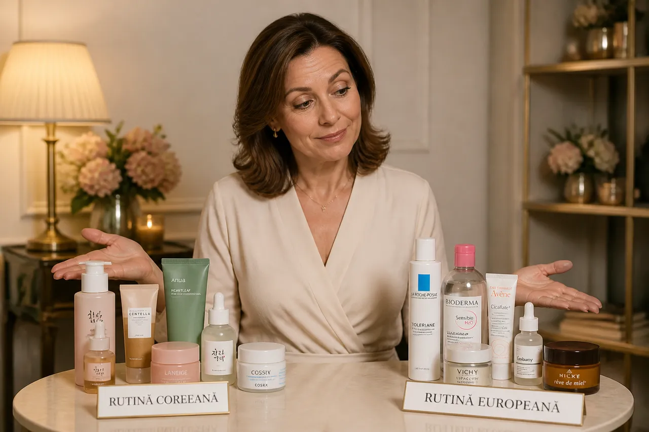 skincare coreean versus skincare european pentru ten matur